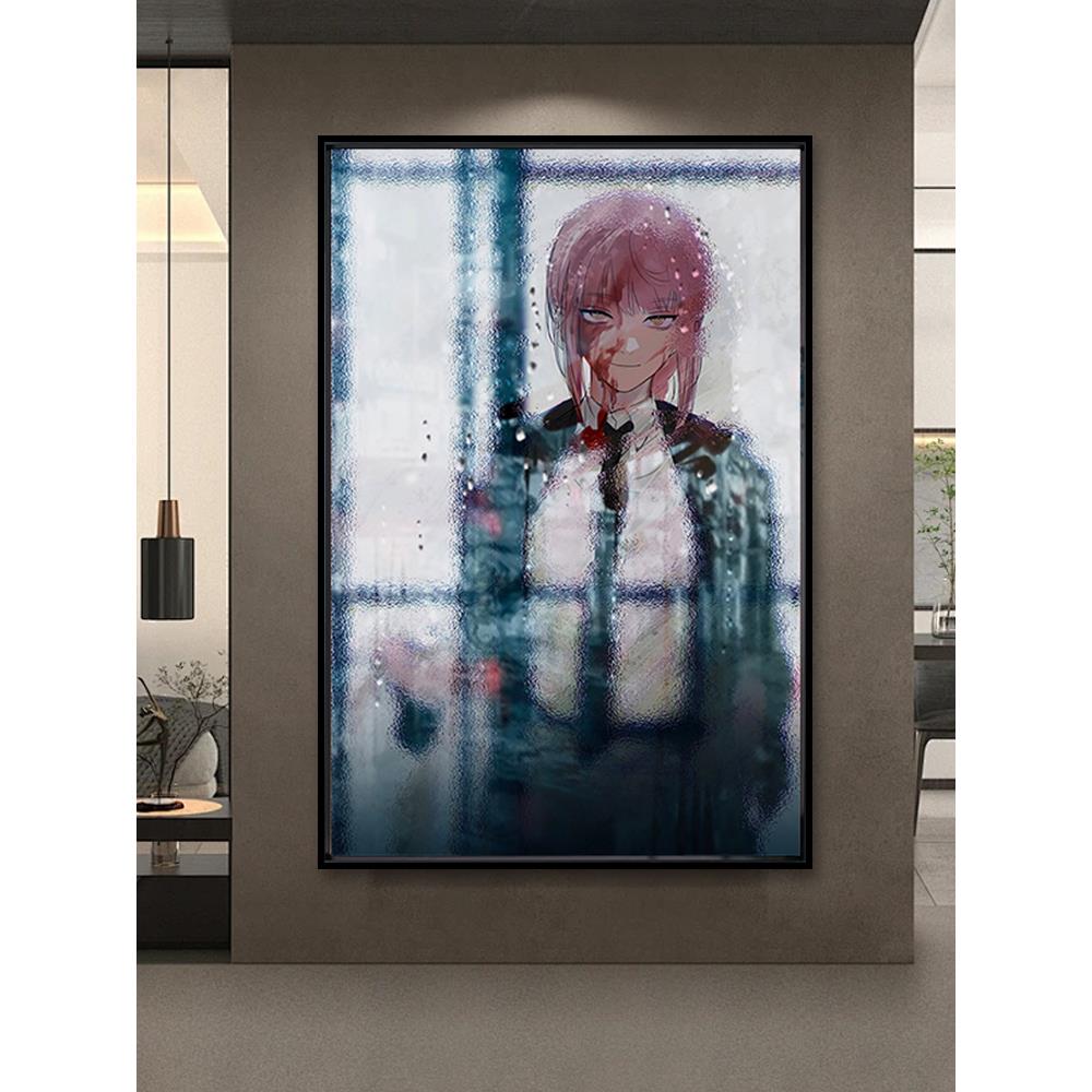 电锯人藤本树动漫玄关挂画玛奇玛帕瓦蕾塞姬野装饰画卧室房间壁画