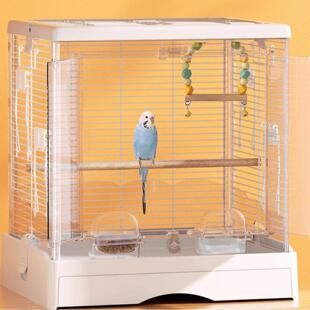 布卡星50星赏鸟笼虎皮玄凤鹦鹉笼横丝大号豪华别墅牡丹专用笼横丝
