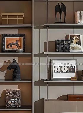 一匚 现代黑白马首首饰盒抽象组合摆件 样板间酒店客厅书房饰品