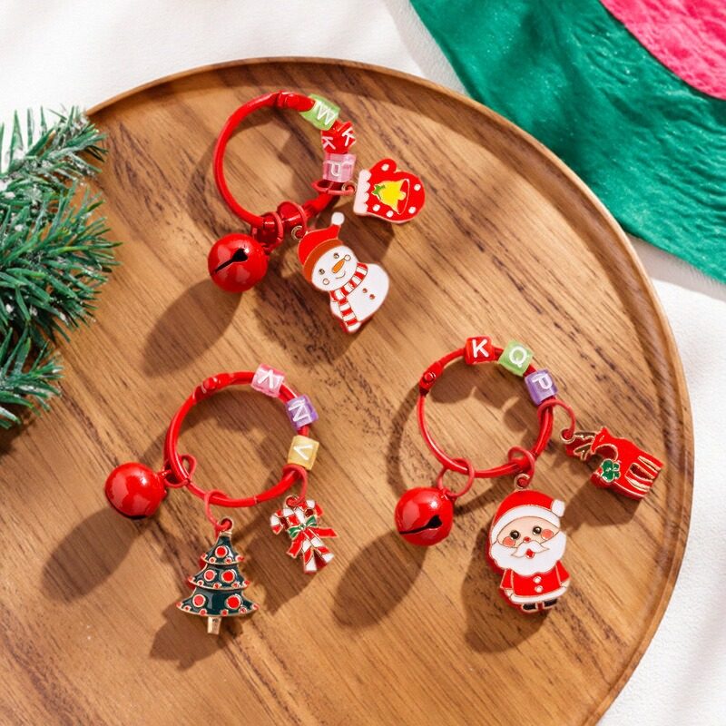 圣诞老人树雪人麋鹿创意氛围装饰女精致挂件书包挂饰链圣诞节礼品