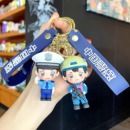 警察交警公仔挂件110警察节公安宣传卡通纪念品宣传钥匙扣挂饰