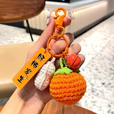 好事发生毛线编织精致女生挂件