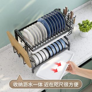 盘碗厨房置物架沥水架碗碟放碗架碗柜家用m收纳架碗筷收纳盒