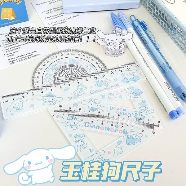子耳合集亚克力圆直尺学生全套狗狗套装尺三角玉桂狗肉桂大量角器