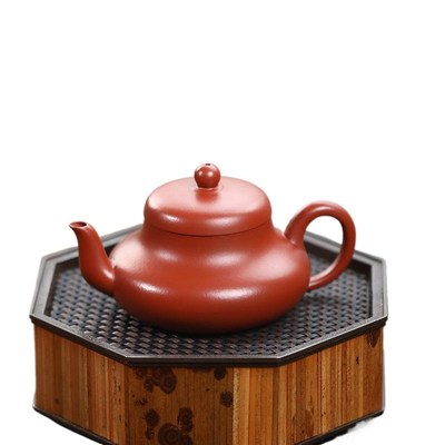 宜兴紫砂壶 源头原矿p朱泥大红袍孟臣君德壶130ml功夫茶具