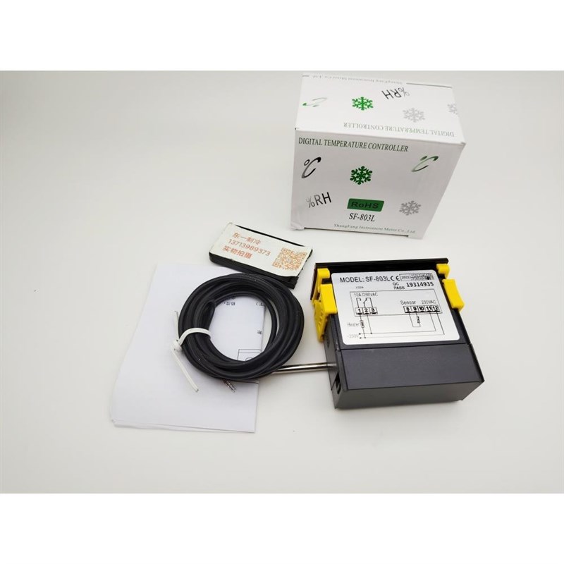 SF-803L数字显示温r控器电子显示加热柜台温度控制器配件230V