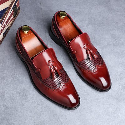 2020 bNewest Men Tassel Loafers Italian Dress Shoes Casual L