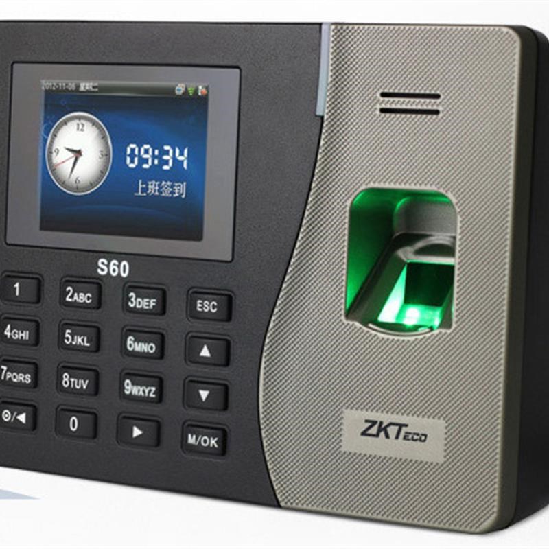 ZKTeco/智慧S60 s60plus指纹密码P考勤机签到识别打卡器