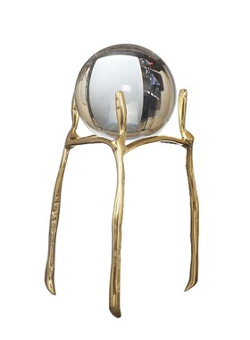 轻奢纯铜水晶球摆件北欧客厅x书房柜桌面酒柜家居现代风高档装饰