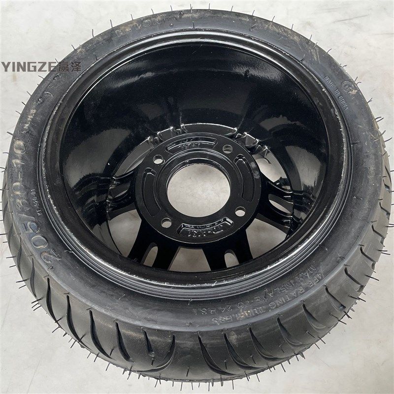 四轮越野摩托沙滩车卡丁车q205/30-10寸公路胎真空扁平轮胎铝轮毂