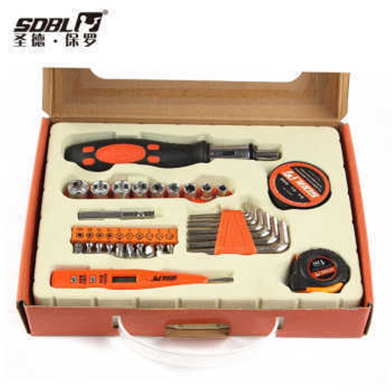 33件套家用工具套装 家用五金工具包工具箱SD-005-B   z