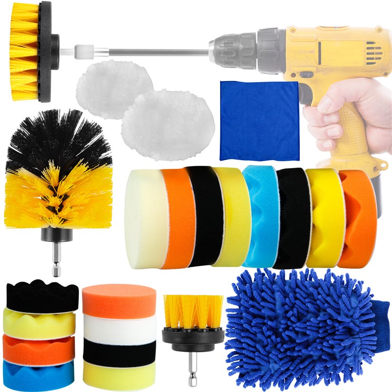 25Pcs Car Polishing Pad Kit Reusable Buffing Polishing Pads