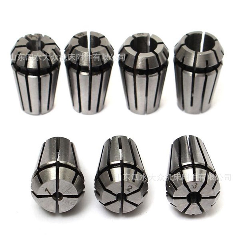 1套7个 雕刻机夹头 弹簧夹头 ER11-1/2/3/4/5/6/7mm套装