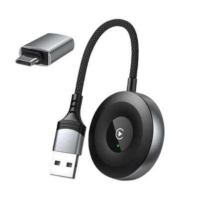 跨境USB无线Carplay智能车载盒子适用IOS系统安卓Android Auto盒