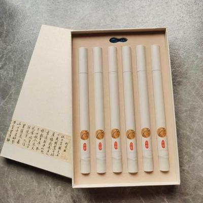 新中式香道礼盒 多支香筒国画传统包装盒 线香香管香插天地盖纸盒