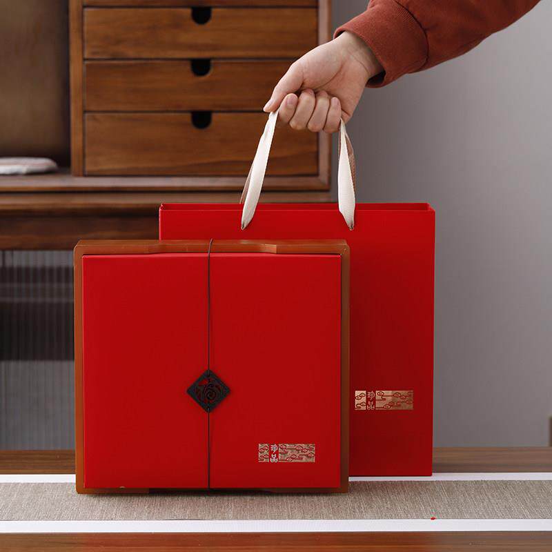 357克 高档中式普洱茶饼盒茶叶包装盒密封储存盒白茶收纳空礼盒装