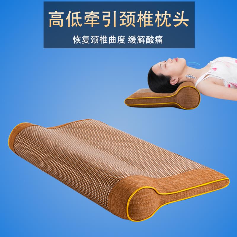 颈椎枕头好睡眠决明子护颈椎睡觉专用冬季毛绒圆柱枕夏凉席护颈枕