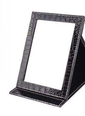 韩国高清化妆镜台式公主镜子折叠便携随身小镜子大号镜黑色包邮