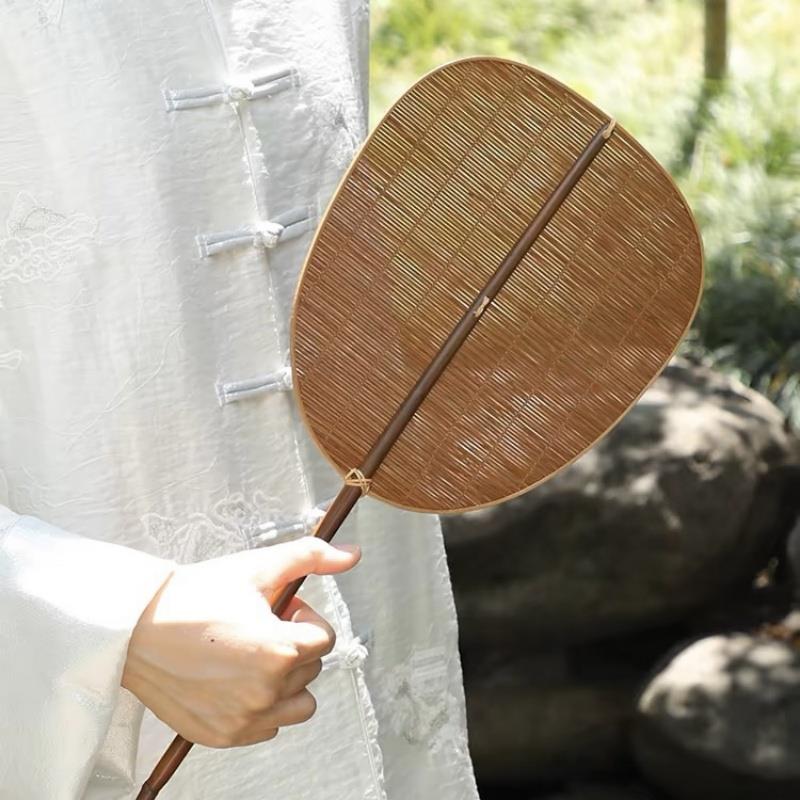 邱师傅竹木竹编扇子中式覆古风旗袍扇蒲扇竹丝腰扇汉服青蓖扇