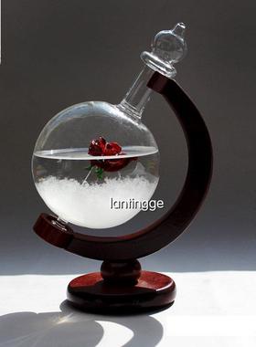 创意地球仪摆件天气预报风暴瓶子客厅毕业季送老师留念生日礼物