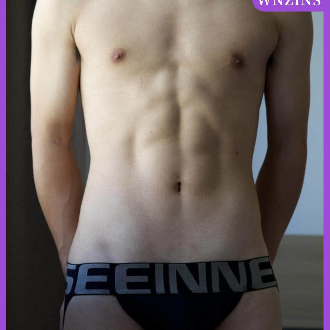 纯棉丁字裤男士双丁内裤纯白色男生u凸囊袋性感后空三角短裤头2条