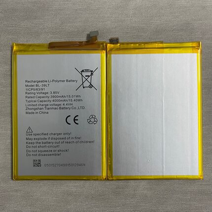 适用传音TECno Camon 12 CC7 Spark 4 KC2 S16手机 BL-39LT 电板