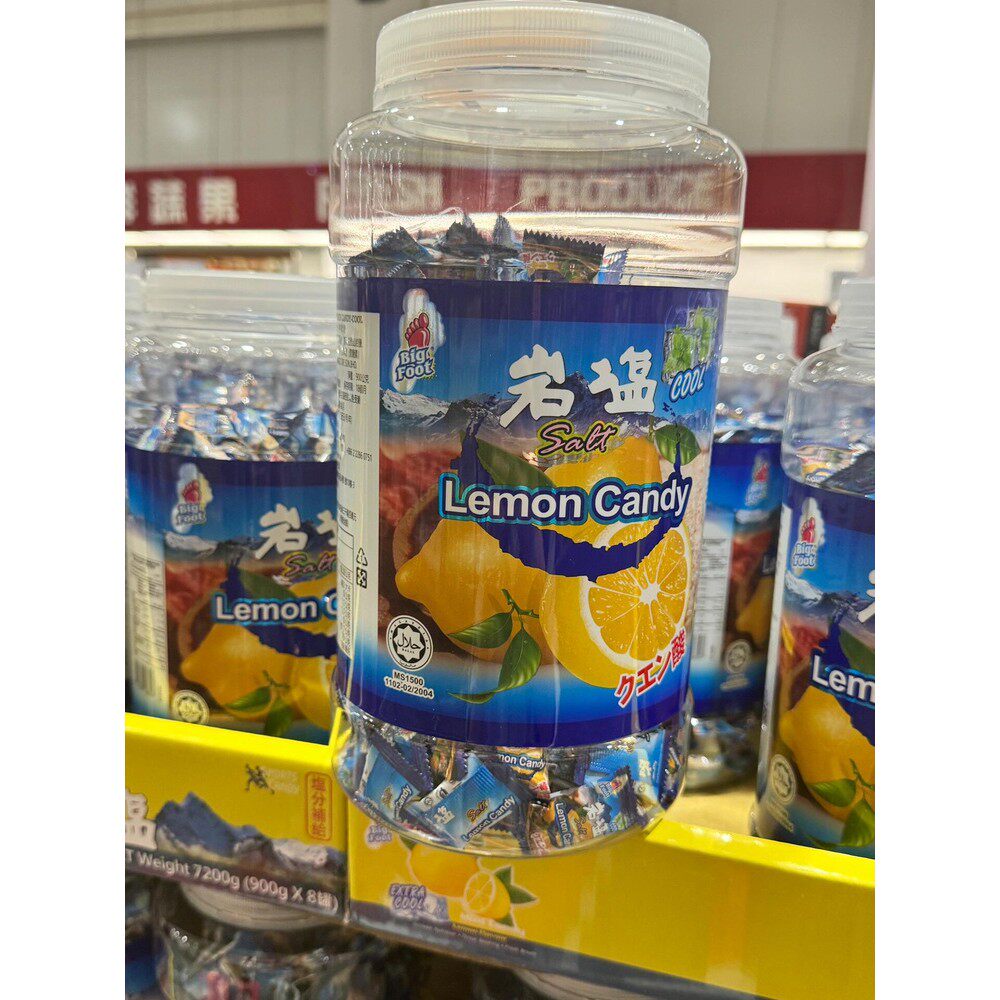 台湾购代碧富薄荷岩盐糖柠檬900g喉润薄荷