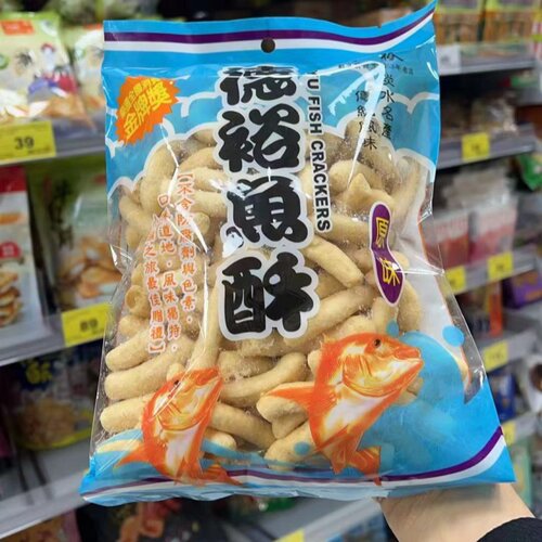 台湾家乐福德裕原味鱼酥香辣虾酥