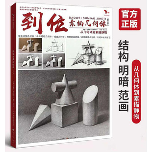 到位素描几何体第二季 从几何形体到素描静物基础教程单体组合美术生临摹范本画册高考联考素描书入门教材