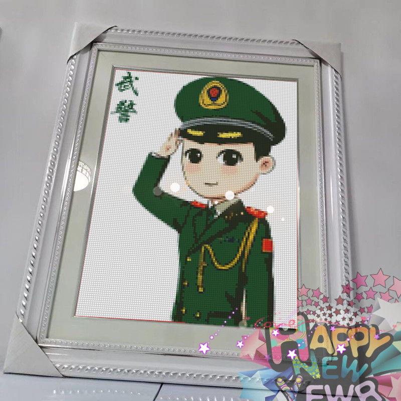 军人兵哥哥钻石画十字绣点钻5D满钻军旅八一建军节贴钻画客厅卧室