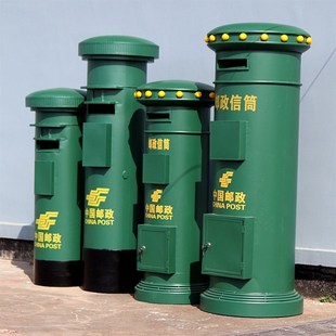 复古邮筒模型特大号英伦家居软z装饰摄影道具铁皮邮政信箱摆件摆