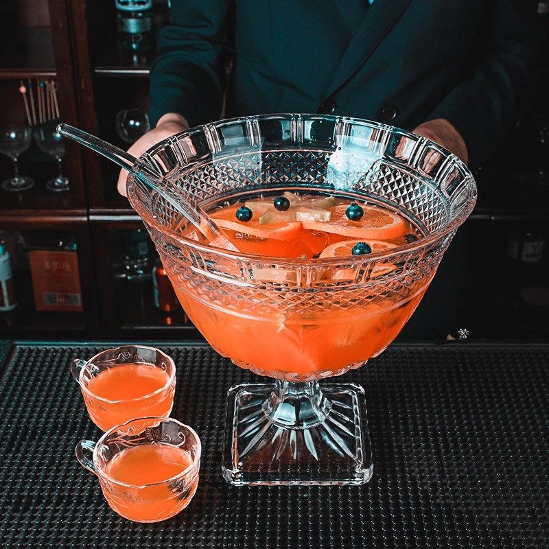 3L装欧式刻花水果酒宾治盆 鸡尾酒共享杯 PuKnch bowl 创意酒杯,餐饮具,鸡尾酒杯,淘宝优惠券,粉丝福利购,淘宝优惠卷