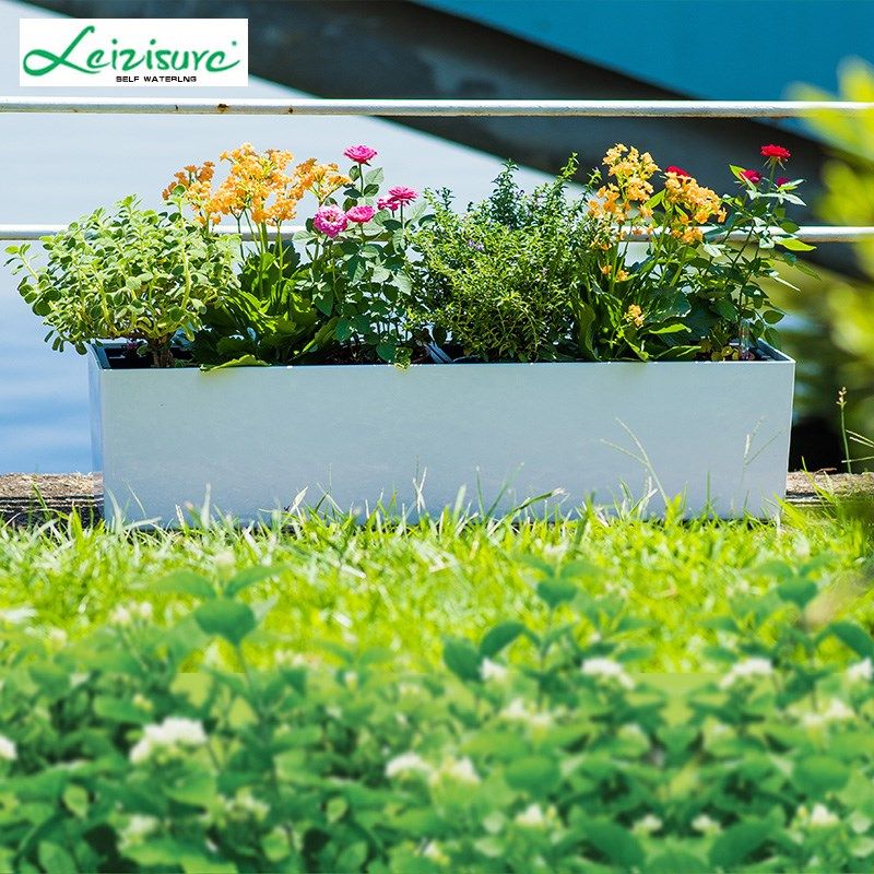 莱之秀汽车烤漆塑料长方形阳台壁挂种植箱大酒店住宅懒人绿萝花盆