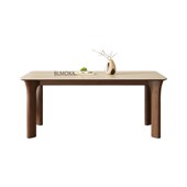 北美黑胡桃木餐桌中古风高端覆古风简约实木德利丰岩板餐桌长方形