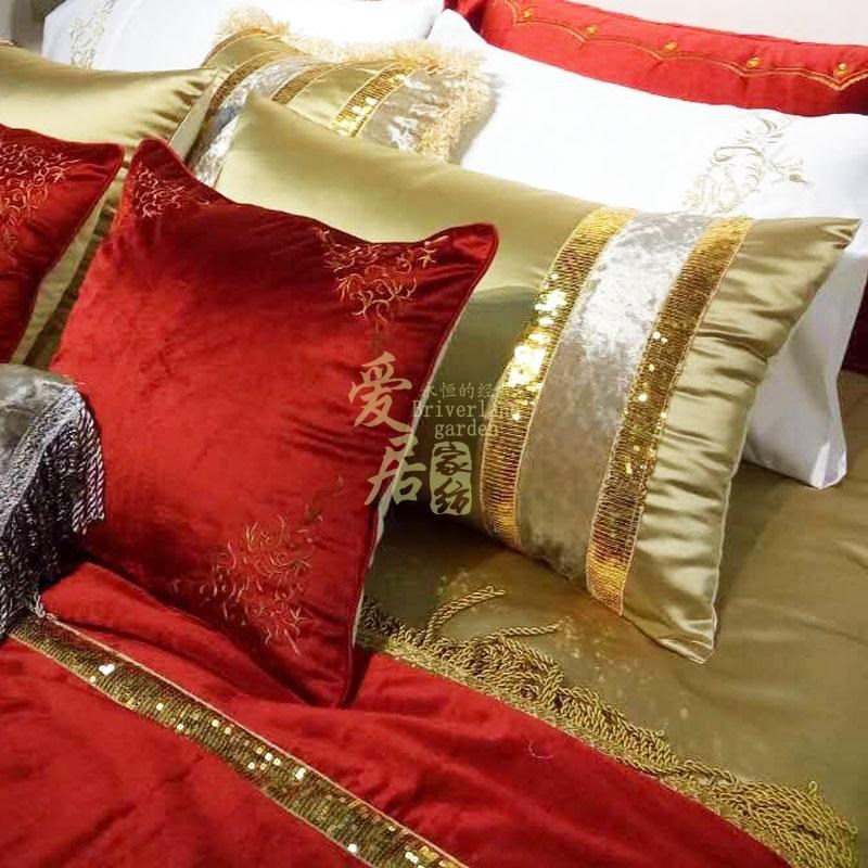 高档新古典床上用品样板r房样板间床品套装定制欧式豪华婚庆多件