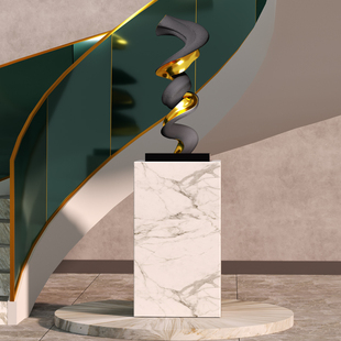 抽象轻奢雕塑落地摆件酒店大堂装饰摆件现代大型玄关售楼部艺术品