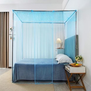 蚊帐家用2025新款卧室高级带支架1米5床纹账1.8乘2米老式防蚊床帐