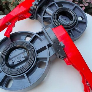 PVC-U对夹式蝶阀 PVC手柄蝶阀 UPVC法兰蝶阀对夹塑胶碟阀D71X-10U