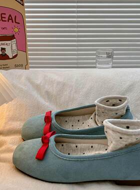 红色单鞋女设计感小众气质名媛夏季法式浅口软底芭蕾舞鞋女外穿