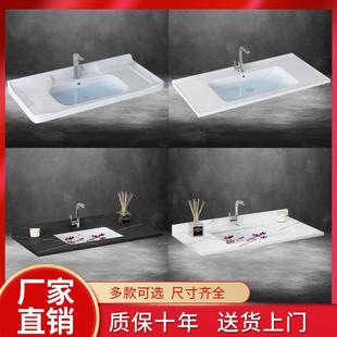 陶瓷岩板台面洗手洗脸盆卫生间台盆家用 卫生间洗漱池单台盆嵌入式
