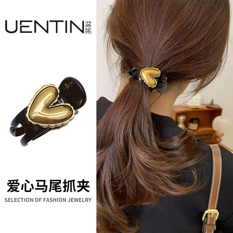 高马尾爱心抓夹小号马尾夹固定神器后脑勺盘发头绳发圈高级感发饰,饰品/流行首饰/时尚饰品新,发饰,淘宝优惠券,粉丝福利购,淘宝优惠卷