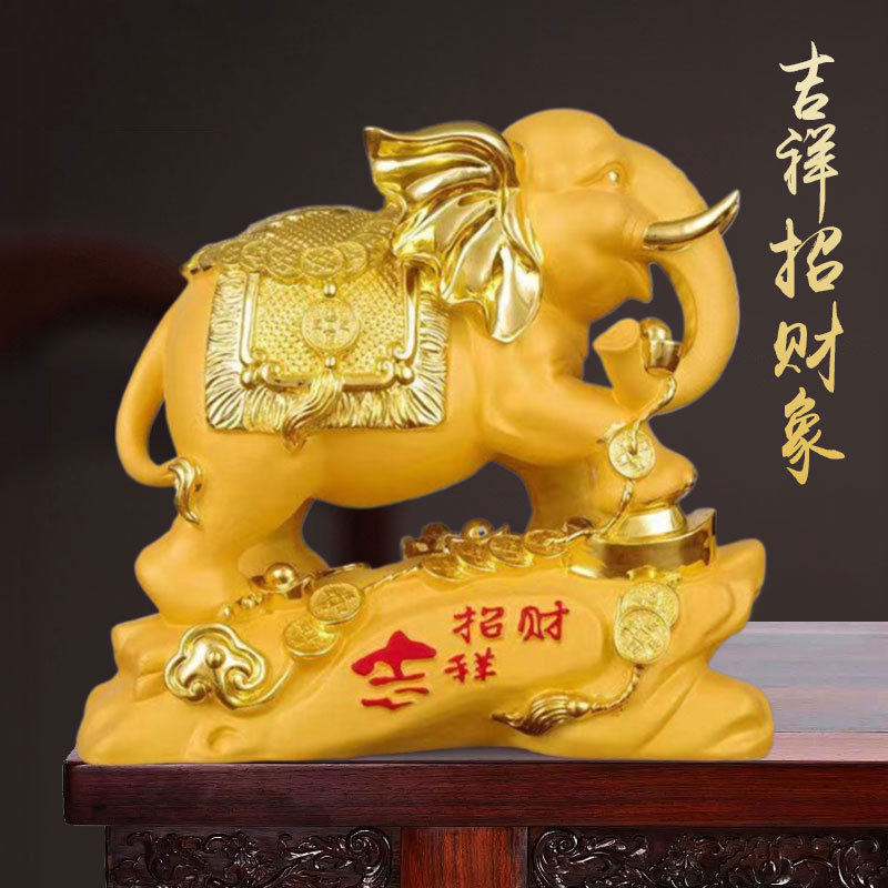 吉祥如意象发财树脂酒柜摆件高级