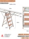 新加厚不锈钢多功能折叠梯子晾衣架两用落地晒衣杆室内外可移动品