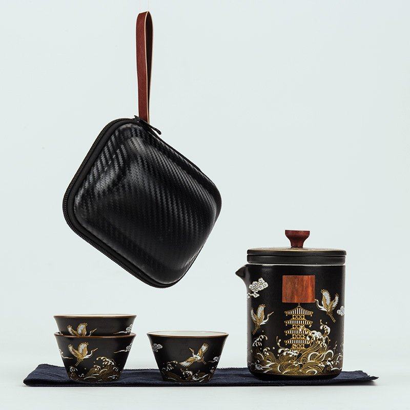 供应商务礼品便携旅行茶具套装一壶四杯快客陶瓷支持加印各种logo,餐饮具,功夫茶具,淘宝优惠券,粉丝福利购,淘宝优惠卷