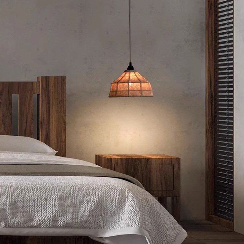 侘寂风餐厅吧台吊灯复古咖啡厅饭店火锅店饭店中式亚麻布艺床头灯,家装灯饰光源,餐厅吊灯,淘宝优惠券,粉丝福利购,淘宝优惠卷
