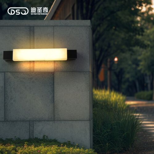 户外庭院壁灯入户大门灯长条简约不锈钢仿云石别墅花园防水壁灯