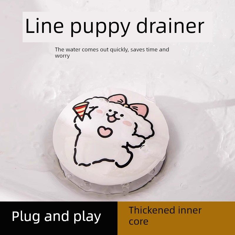 小狗排水可爱的小狗陶瓷洗脸盆浴室洗脸盆泄漏塞洗脸盆排水,家装主材,下水器,淘宝优惠券,粉丝福利购,淘宝优惠卷