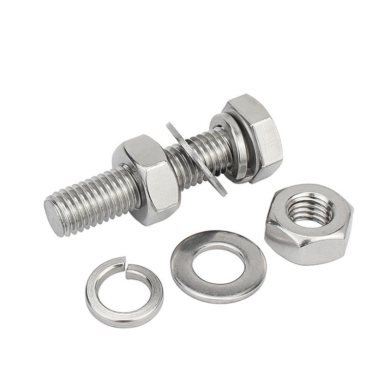 304不锈钢外六角螺丝螺栓螺母套装大全配件长螺杆JM4M5M6M8M10-M3