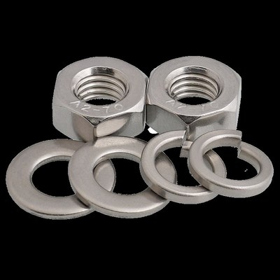 六角螺母/不锈钢304  平垫片开口弹簧垫片 垫圈弹性垫 圆垫M3-M14