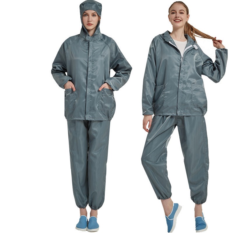 防静电服连帽分体防尘洁净服无尘工作H服分体无尘衣喷漆防护服男